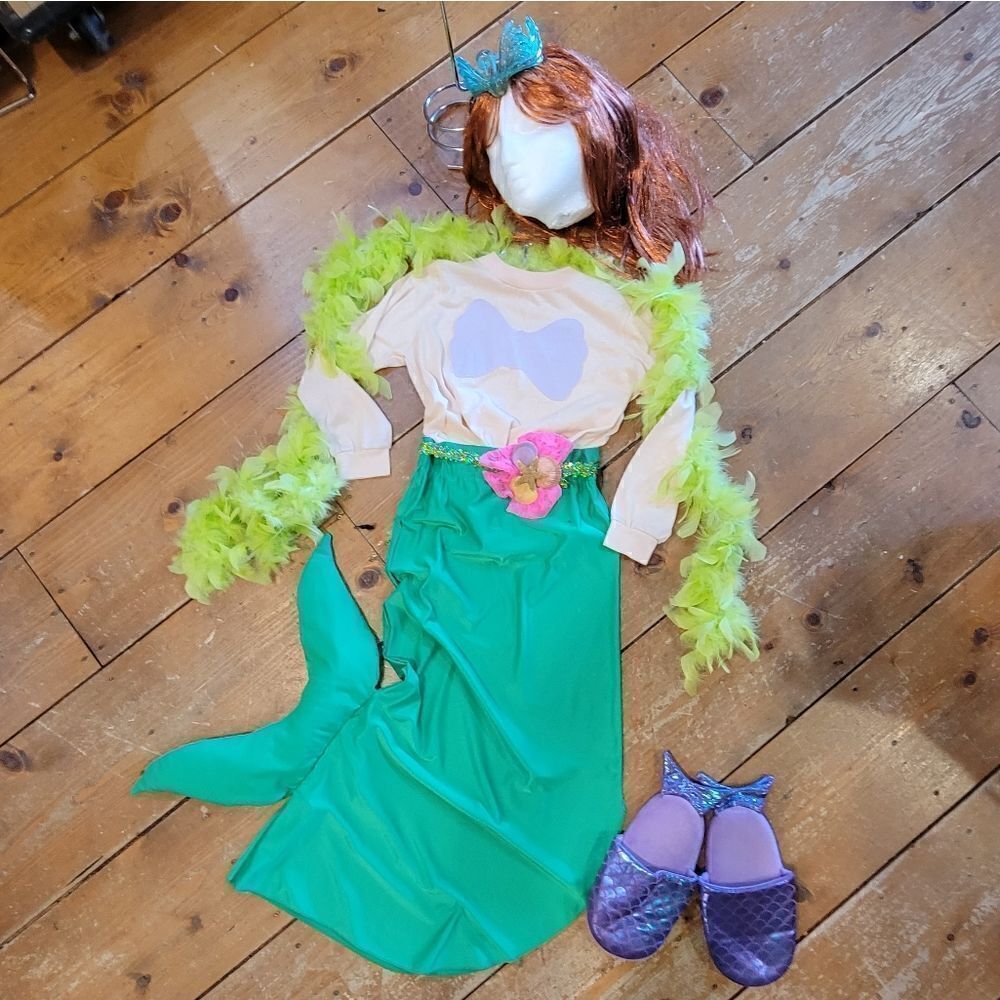 Homemade ariel costume for ages 8 to 12 years